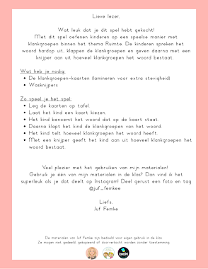 Lesmateriaal Thema Ruimte: Klankgroepen van auteur Juf Femke slide 2