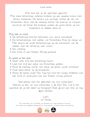 Lesmateriaal Thema Sint: Letterbingo van auteur Juf Femke slide 2