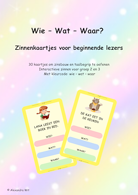 Lesmateriaal Wie wat waar van auteur Alexandra Wit