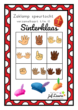 Lesmateriaal Zaklampspel Sinterklaas - getalbeelden van auteur De klas van juf Laura slide 3