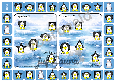 Lesmateriaal Winter - Vormenspel  van auteur De klas van juf Laura slide 2