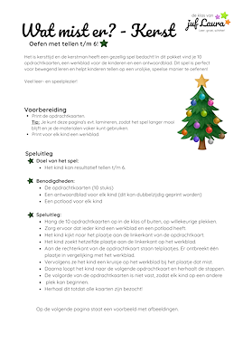 Lesmateriaal Kerst - Wat mist er? - Tellen t/m 6 (*-versie) van auteur De klas van juf Laura slide 4