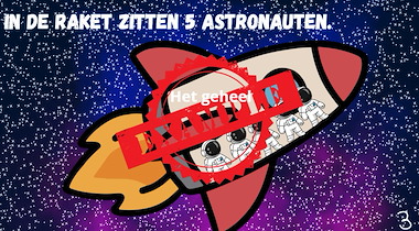 Lesmateriaal Getalverhaal de ruimte. Splitsen van 5 van auteur Juf Krisje