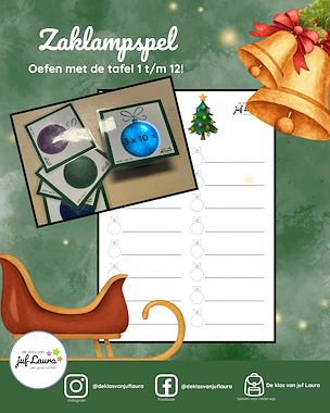 Lesmateriaal Kerst - Aanvulling zaklampspel van auteur De klas van juf Laura
