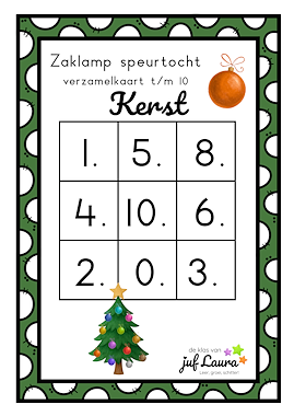 Lesmateriaal Zaklampspel Kerst - getalbeelden van auteur De klas van juf Laura slide 2