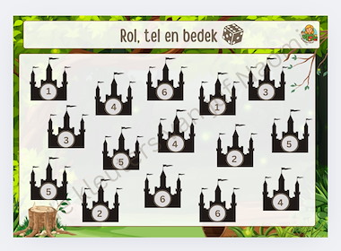 Lesmateriaal Voordeelbundel Rol, tel en bedek in thema Sprookjes/ KBW van auteur De kleuters van juf Naomi