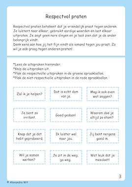 Lesmateriaal Respect van auteur Alexandra Wit slide 2