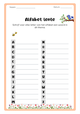 Lesmateriaal Alfabetwoorden per thema (feb. - jun.) van auteur JufkeSarah slide 2