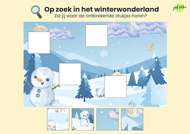 Lesmateriaal Zoekprenten winter van auteur Juf Nika slide 2