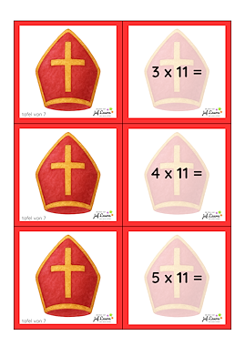 Lesmateriaal Zaklampspel Sinterklaas - tafel van 10 t/m 12 van auteur De klas van juf Laura slide 3