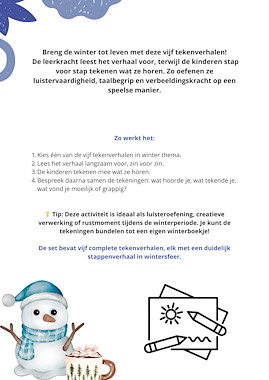 Lesmateriaal Winter Tekenverhalen – Luisteren & Tekenen voor Kleuters van auteur Juf_C slide 2