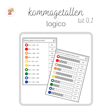 Lesmateriaal Kommagetallen to 0,1 - logico van auteur Juf Hanne_