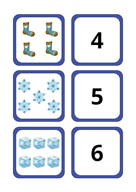 Lesmateriaal Winter getal memory – Spelend Rekenen voor Kleuters van auteur Juf_C slide 3