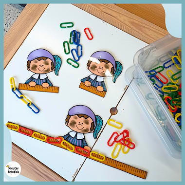 Lesmateriaal Meten met de pieten van auteur Kleuter Kriebels slide 3