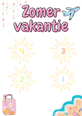 Lesmateriaal Zomervakantie aftelkalender | einde schooljaar  van auteur My Teacher Shares