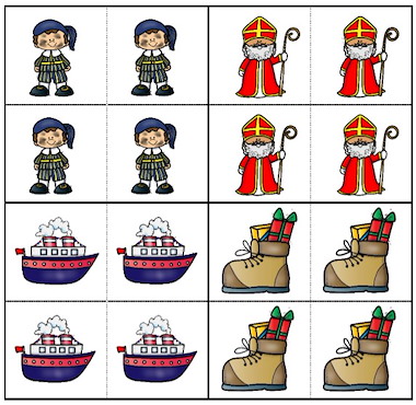 Lesmateriaal Sudoku afbeeldingen 4x4 - Sinterklaas van auteur Annette slide 3