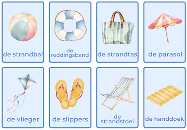 Lesmateriaal Woordkaarten thema vakantie/zee van auteur JufEllen98 slide 2