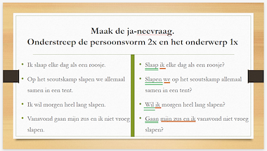 Lesmateriaal Verrekijker 5 - Onderwerp en persoonsvorm van auteur Juf Kiki slide 2