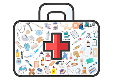 Lesmateriaal Ziek zijn: zoekplaat dokterspullen van auteur JufkeSarah slide 2