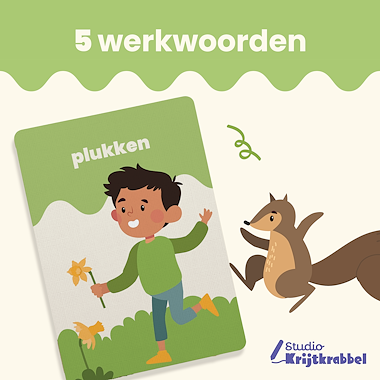 Lesmateriaal Woordkaarten Lente | Woordkaarten voor Groep 1 en 2  van auteur Studio Krijtkrabbel slide 2