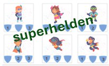 lesmateriaal Superhelden cijferherkenning van auteur Annemie