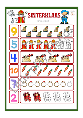 Lesmateriaal Kleur evenveel in thema Sinterklaas van auteur Little Play Friends slide 4