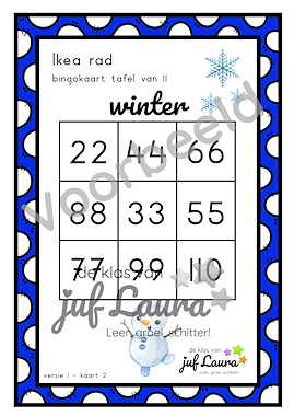 Lesmateriaal Winter - Ikea rad - Tafel van 10, 11 en 12 van auteur De klas van juf Laura slide 3