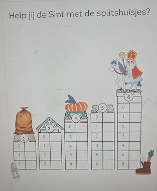 Lesmateriaal Visuele bundel splitsen tot 6. Thema Sint van auteur JufLiess slide 3