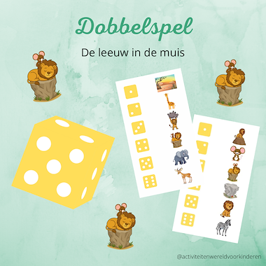 Lesmateriaal De leeuw in de muis - dobbelspel van auteur Nanny Melissa