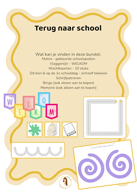 Lesmateriaal Terug naar school (bundel) van auteur Juf Lise