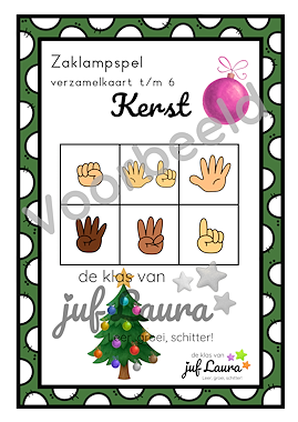 Lesmateriaal Kerst - Zaklampspel - Getalbeelden t/m 10 van auteur De klas van juf Laura slide 2
