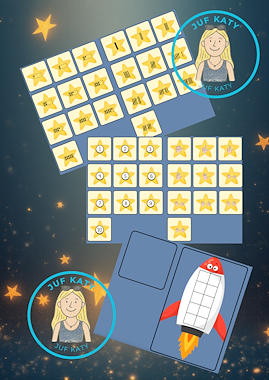 Lesmateriaal Thema ruimte : vul de raket (tellen van 1 t/m 10) van auteur Juf Katy slide 2