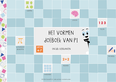 Lesmateriaal GrandPi - Het vormen doeboek vierkanten - Teken en kleur van auteur GrandPi slide 2