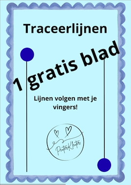 Lesmateriaal Traceerlijnen - 1 gratis blad! van auteur PeuterKleuter
