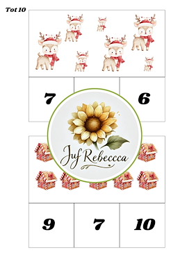 Lesmateriaal Knijpkaarten tellen thema Kerst van auteur Juf Rebecca slide 3