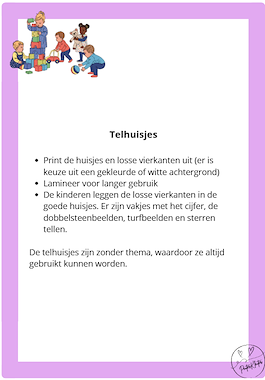 Lesmateriaal Telhuisjes - peuters en kleuters van auteur PeuterKleuter slide 2