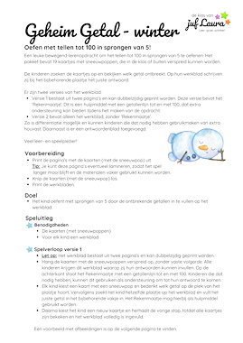 Lesmateriaal Winter - Bundel - Geheim Getal - Tellen in sprongen van 5 van auteur De klas van juf Laura slide 4