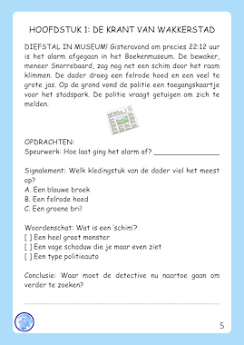 Lesmateriaal Begrijpend Lezen: Tekstdetectives-Gouden Ganzeveer (gr 4-5) van auteur Alexandra Wit slide 2