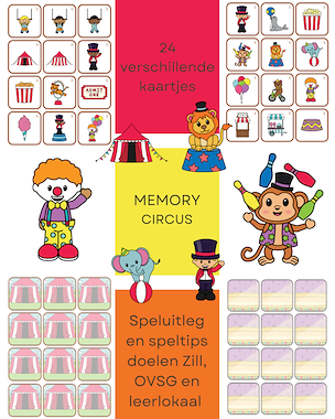 Lesmateriaal Memory thema circus van auteur Little Play Friends