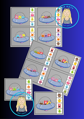 Lesmateriaal Thema ruimte: knijpkaarten-wie zit er niet in ruimteschip? van auteur Juf Katy slide 2