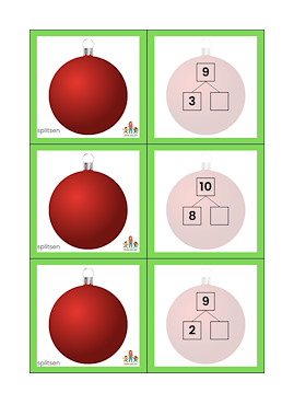 Lesmateriaal Splits ballen Kerst lampje van auteur de beweegjuf slide 2