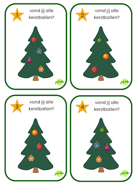 Lesmateriaal Kerstballen verzamelen van auteur Juf Nika slide 3