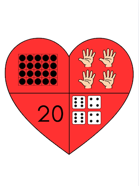 Lesmateriaal Valentijn - tellen van auteur PeuterKleuter slide 4