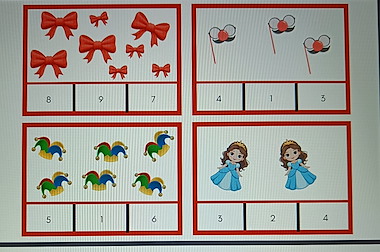 Lesmateriaal Knijpkaarten: tellen tot 10 - carnaval van auteur Christl slide 4