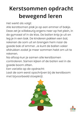 Lesmateriaal sommenspel Kerst bewegend leren van auteur de beweegjuf slide 3