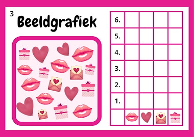Lesmateriaal Valentijn Beeldgrafieken – Tellen & Vergelijken voor Kleuter van auteur Juf_C slide 3
