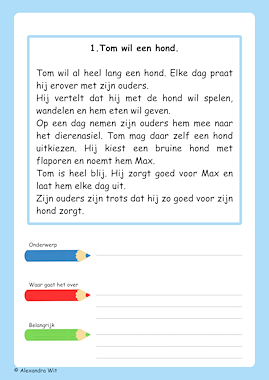 Lesmateriaal Begrijpend lezen - AVI 4 van auteur Alexandra Wit slide 2