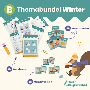 Lesmateriaal Themabundel Winter: Essentials | Werkbladen en Woordkaarten van auteur Studio Krijtkrabbel
