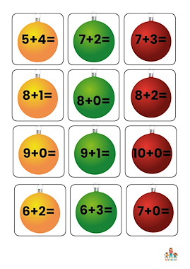 Lesmateriaal sommenspel Kerst bewegend leren van auteur de beweegjuf