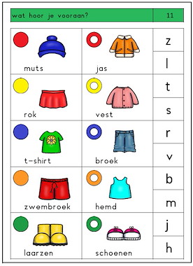 Lesmateriaal Logico - Piccolo - KLEDING van auteur Annette slide 3